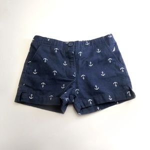 Toddler Girls Nautica Navy Blue Anchor Shorts 4T
